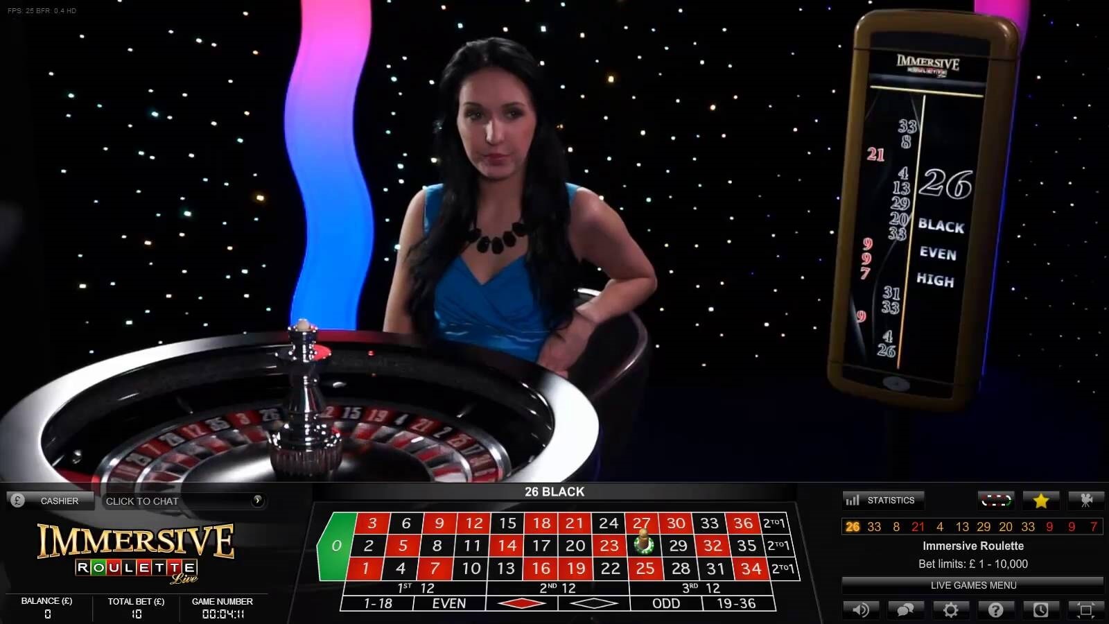 immersive live roulette